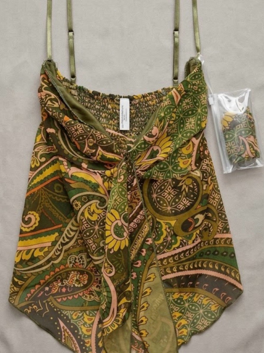 Live 4 Truth Olive Green and Mustard Floral Skirt
